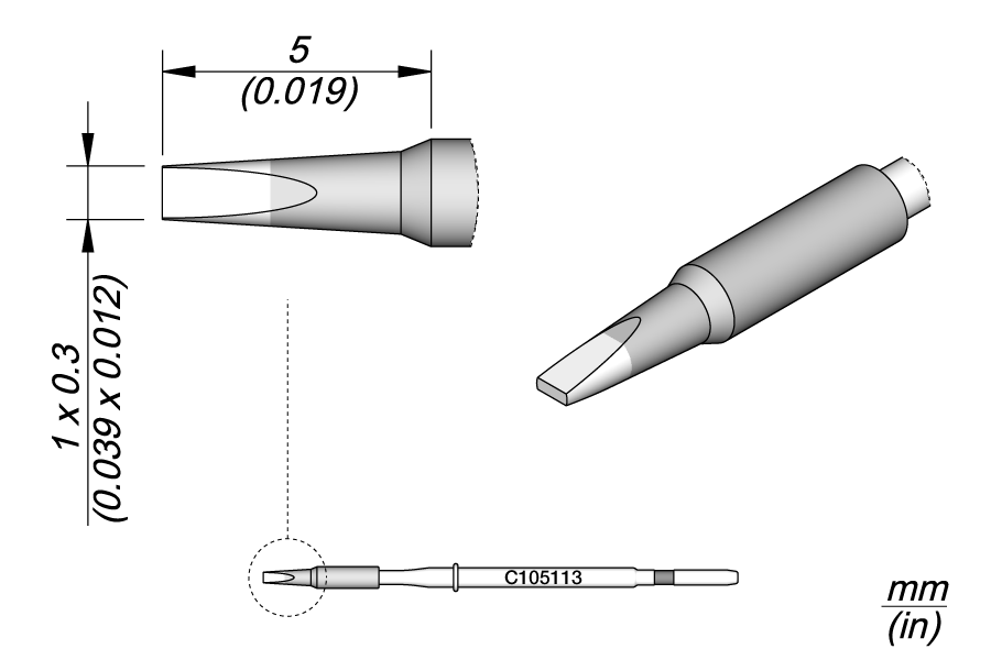 C105113 - Chisel Cartridge 1 x 0.3